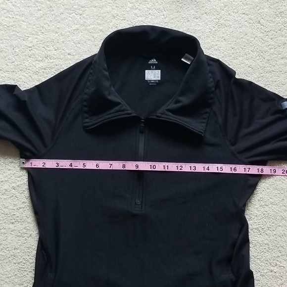 💗 ADIDAS Half Zip Running CLIMATE Jacket Black M - Picture 10 of 11
